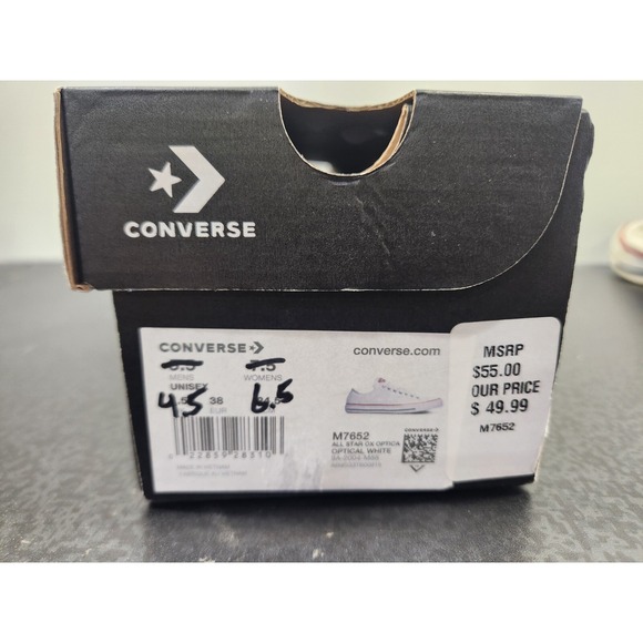 Converse Shoes Men's‎ Size 4.5 Optic White Chuck Taylor All Star Ox Low Sneakers - Picture 13 of 13